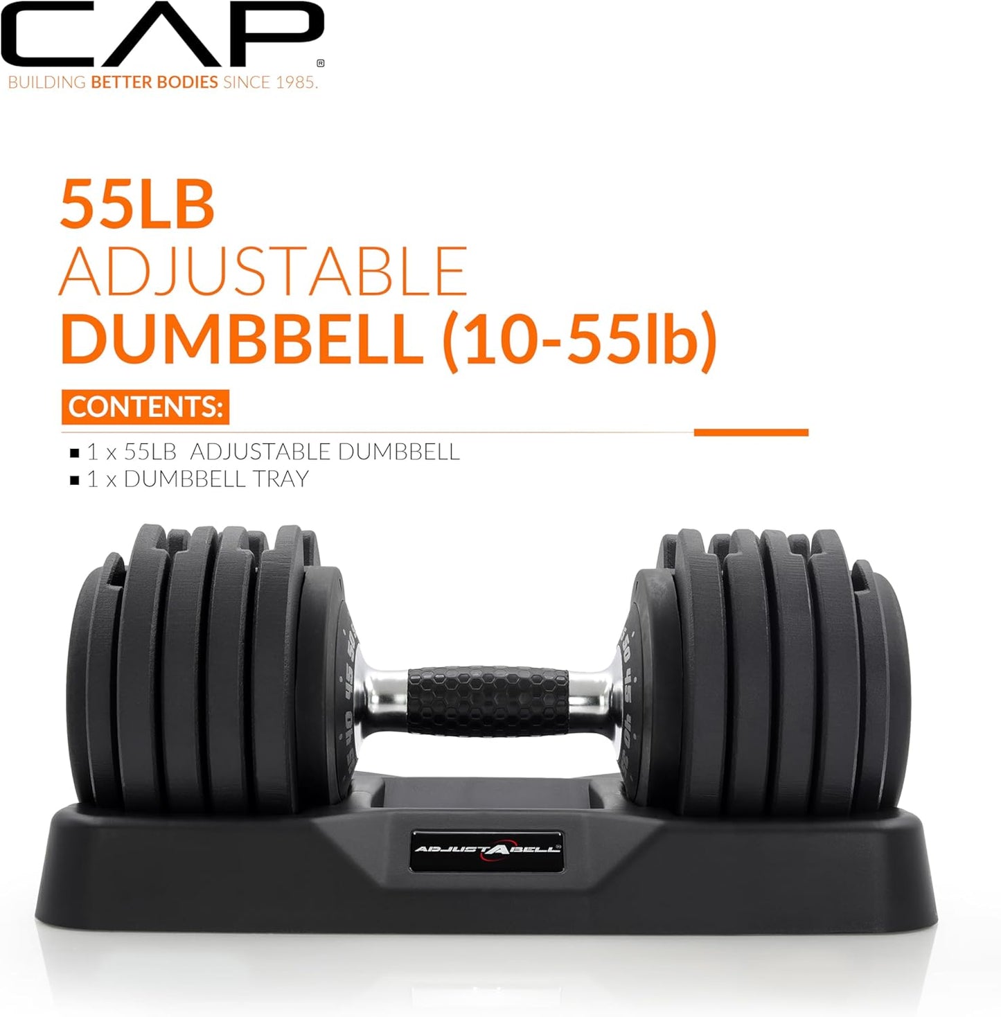 ADJUSTABELL Adjustable round Dumbbell Weights - Singles & Pairs | 12.5 Lb, 25 Lb & 55 Lb | Multiple Handle Options