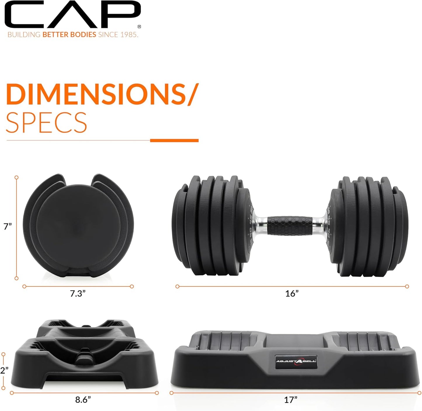 ADJUSTABELL Adjustable round Dumbbell Weights - Singles & Pairs | 12.5 Lb, 25 Lb & 55 Lb | Multiple Handle Options